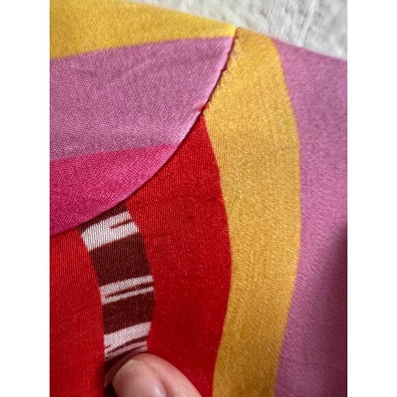 Farm Rio Anthropologie Lucy Stripe Embroidered Kimono Jacket cardigan size S - Picture 10 of 14